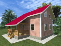 Дом из бруса 6х9 | Полутороэтажные деревянные дачные дома 6х9
