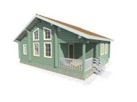 Дом из бруса 8х10 | Одноэтажные деревянные дома и коттеджи 8х10