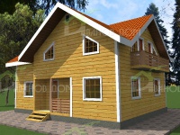 Дом из бруса 8х11 | Полутороэтажные деревянные коттеджи 8х11